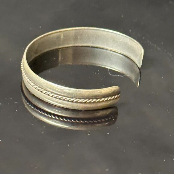 Sterling Silver Mexico Mexican Cuff Bracelet 925 solid tested Mexicana small med - Picture 8 of 8